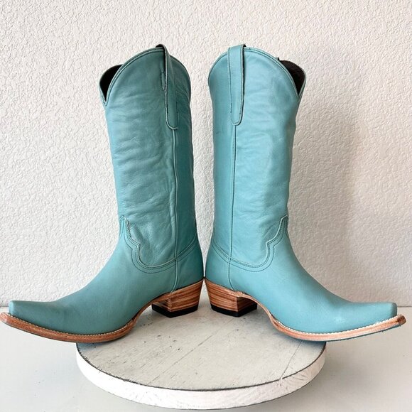 Stylish Blue Heeled Boots for Women - Picture 8 of 12